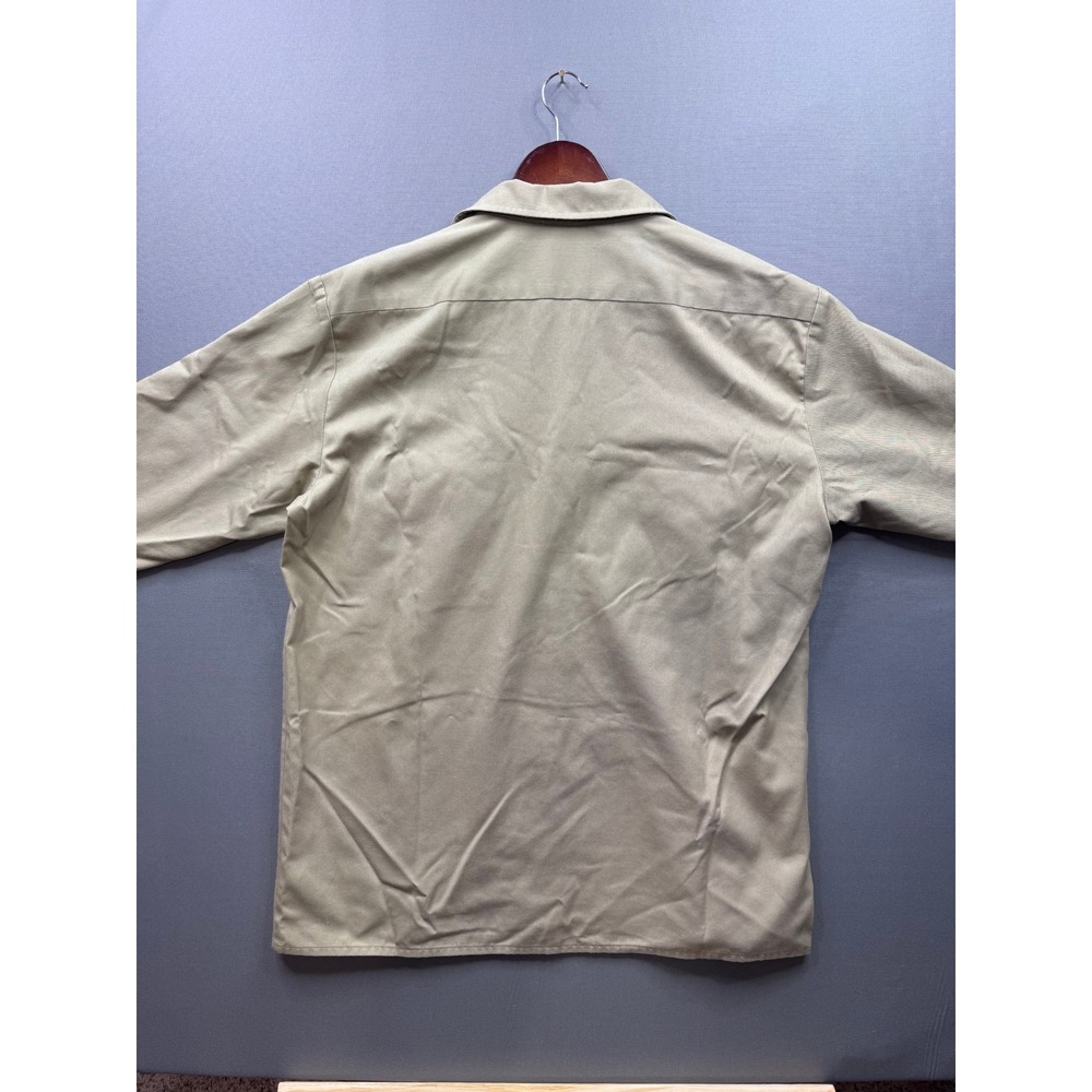 Dickies Mens Khaki Short Sleeve Work‎ Shirt Button Up Size L - Picture 9 of 10